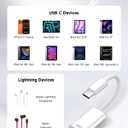 USB C to Lightning Headphone Audio Adapter, Type C Male to Female Lightning Earphone Converter with Charge/Data Transfer, Compatible with iPhone 17/16/15 Plus/Pro/Max, iPad Pro/Air, MacBook, 5 Pack