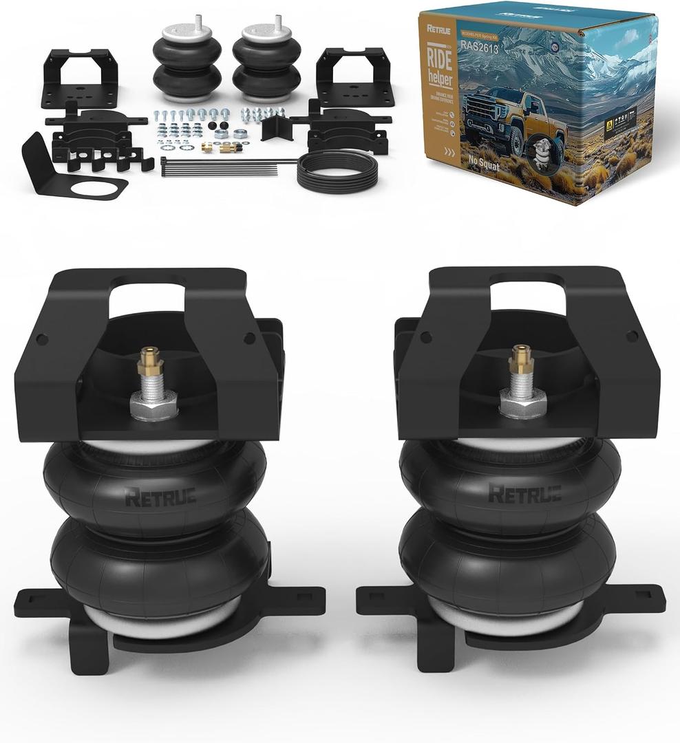 RETRUE Rear Air Bags Suspension Kit for Silverado Sierra 2500HD 3500HD