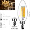 Brtstiun Dimmable E12 LED Bulb Candelabra Bulbs 40Watt Equivalent, 2700K Soft Warm White, 4W B11 Chandelier Light Bulbs, LED Candle Lamp for Bedroom, Kitchen, Ceiling Fan, 12 Pack