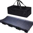 Homeon Wheels Tire Saver Ramps Anti-Slip Pads Design Car Tire Wheel Ramps for Flat Spot and Flat Tire Prevention Tire Savers for Storage Carrying Bag Easy to Store 4 Pack Black