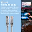 2 x Philips Cat6 Ethernet Cable, Extra Long 25 Ft Cord, 10 Gbps, 250Mhz, Gold Plated RJ45M Connector, for Computer, Game Console, Cable/DSL Modem, Network Switch, Streaming Device, Gray, SWR3683GR/37