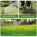 Lawn Aerator, 21 Pre-Assembled Metal Spikes, Automatic Dirt & Leaves Clean, Ergonomic Design, Soil Lawn Aerating Tools for Yard Lawn and Garden, Lawn Aerator Spikes aerating Tool