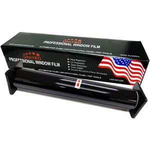 United Window Tint 24"In 100'Ft Nano Carbon 2Ply Charcoal 20% VLT - Clear Polyester Privacy Window Tint for Car, Home, Blocks UV/IR Rays, Reduce Heat & Glare- Adhesive Film - Lifetime Color Stability