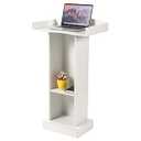 Podium Stand for Lectern Presentation Church Classroom, Pulpit with Wooden Heavy Base, Black Podium for Lecture, Wedding Speech