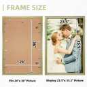 24x36 Poster Frame, High Definition Plexiglass for 24x36 Frame, Vintage Poster Frames 24 x 36 inches Rustic Distressed Pattern, Wall Mount Display, Vintage Beige 1Pack