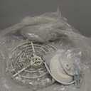 Tadpoles Pendant Chandelier - White Diamond | 12" x 12" x 20" | Hardwired Installation | Uses One Medium-Base E26 Light Bulb - 40 Watts Max | Features a Metal Frame with Acrylic Beading & Dangles