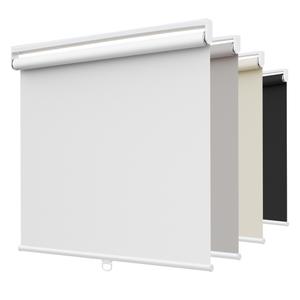SUNFREE Cordless Blackout Roller Shades, 30"W x 72"H White Blinds for Windows & Front Door, Spring System Pull Down Shades UV Protection for Room Darkening, Child Safety Privacy for Bedroom, Bathroom
