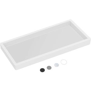 Silicone Countertop Tray  Large 11.8 Bathroom Vanity Organizer for Soap Dispenser, Lotion Bottles, Perfume, Candles, Keys  Shatterproof Sink Tray
