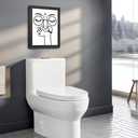 Framed Funny Bathroom Wall Art, Minimalist Bathroom Wall Decor, 12x16 In