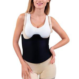 Post Surgery 360 Lipo Foam Wrap Around | Tummy Tuck Binder Post Surgery | Soft & Breathable Material, 360 Wrap around Liposuction | BBL Post Surgery Supplies (Medium) Black