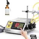 Liquid Filling Machine 22 oz/min Peristaltic Pump Bottle Filling Machine Automatic Bottle Filler Machine Digital Control for Wine Cosmetic Oil Beverage Lotion Essential Oil (Double Nozzle)