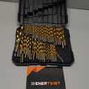 ENERTWIST Titanium Drill Bit Kit Set for Metal and Wood 230-Piece - Coated HSS Conventional 118 Deg Tip from 3/64inch up to 1/2 Inch, ET-DBA-230A