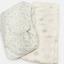 2Pack Mini Crib Sheets Fitted  38x26 Pack N Play Sheets for Pack and Play Mattress, Organic Cotton, Soft & Breathable Playard Bedding, Neutral Mini Toddler Bed Cover for Boys, Girls (Tropic Oasis)