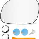 Driver Side Heated Mirror Glass Fit for Kia Soul 2014 2015 2016 2017 2018 2019, Replace 87611B2500 87611B2510 87611B2000, Left