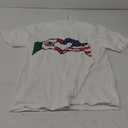 Mexican American Flag Print Heart Hands Love Mexico USA T-Shirt