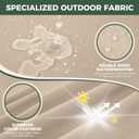 Outdoor Cushions for Patio Furniture, Outdoor Seat Cushion Set 24 x 24 x 5.75 Inch, Waterproof & Fade Resistant Outdoor Chair Cushions, Deep Seat Patio Cushion with Removable Cover, Beige