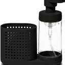 madesmart Antimicrobial Sink Foaming Station, Soft-Grip Base, All-in-One Home Organization, EPA Certified, Carbon