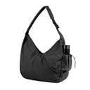 JUST DO Yoga Tote Gym Shoulder Bag for Men&Women, Waterproof Wet Pocket & Adjustable Mat Strap  Large Duffle Workout Bag with Water Bottle Holder (Black)