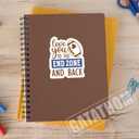 2 x (3pcs) Funny Football Stickers  Love You to The End Zone and Back Sticker, Waterproof Vinyl Football Decal for Laptop, Tumbler, Water Bottle, Scrapbook, Phone  for Boys, Girls, Fans, 3" x 2.5"