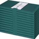 Cotton Clinic Set of 12 Cloth Napkins Gingham Check 100% Cotton 20x20 inches - Soft Durable Washable - Ideal for Events Wedding Christmas Easter - Perfect Everyday Use Table Dinner Napkins Teal Green