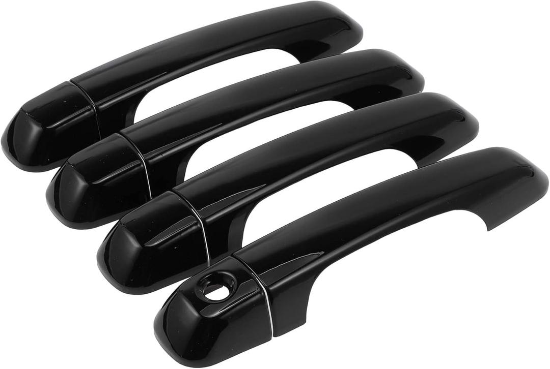 4pcs Exterior Door Handle Cover Car Door Handle Protector for Toyota 4Runner 2010-2019 Car Door Handle Protector without Keypad ABS Black