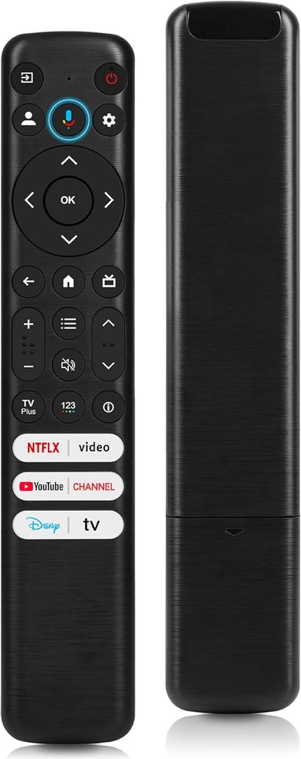 Voice Remote Replacement for TCL Google TV Remote Control Compatible with 4K UHD HDR LED QLED QD-Mini LED Full-HD Smart TVs, for TCL QM8/Q7/Q6/S4/S3 Series TV (Not Fit for Roku TV)