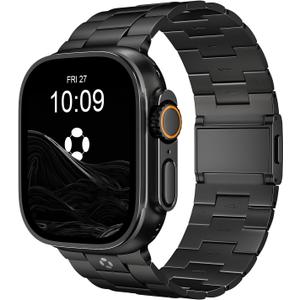 Titanium Watch Band Compatible with Apple Watch Ultra 3 & Ultra 2 1 49mm - 26mm Wide-Body Metal Apple Watch Ultra Band with Scratch Resistant DLC Coating for men - CRNS01 Business Series