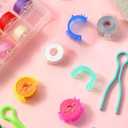 ZhXu Shuo 100pcs 5 Colors Sewing Bobbin Small Clips Bobbin Holder Clips Thread Clamps Sewing Tool for Thread Spool Organizing
