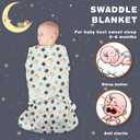 Swaddle-Blanket Baby Girl & Boy Swaddles Newborn Infant Transition 100% Cotton Wrap Blankets, 3-Way Adjustable Wearable Blanket, TOG 1.0 (Owl, 3-6 Month)