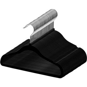 Kids Velvet Hangers - Toddler Velvet Hangers (Black 30Pack)