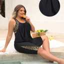 Daci Women Plus Size Tankini Swimsuit - Tummy Control 2 Piece Bathing Suit with High Waisted Capris Shorts 2025 Swimwear