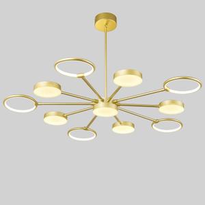 Modern LED Chandeliers Round Pendant Light Farmhouse Gold Sputnik Chandelier Mid Century Ceiling Light Fixtures for Dining Room Bedroom Living Room Kitchen Hallway Foyer11-Light