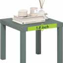 Furinno Classic Side Table, Square Modern End Table with 1.8" Triple Thick Tabletop, Simple Night Stand, Bedside Table, Toolless Assembly, for Living Room, Bedroom, Sage Green, Standard, Set of 1