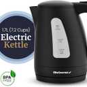 Elite Gourmet EKT8690X 1.7L Electric Tea Kettle 1500W, Hot Water Heater Boiler BPA-Free, Fast Boil, Water Level Window and Auto Shut-Off, Black