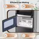 ICEPURE 3-in-1 Water Dispenser with Ice Maker, Water Cooler Dispenser for 5 Gallon Bottle Built-in Bullet Ice Maker Top Loading, Hot and Cold Water Dispenser for Home/Office, 33lbs/24H, Child Lock