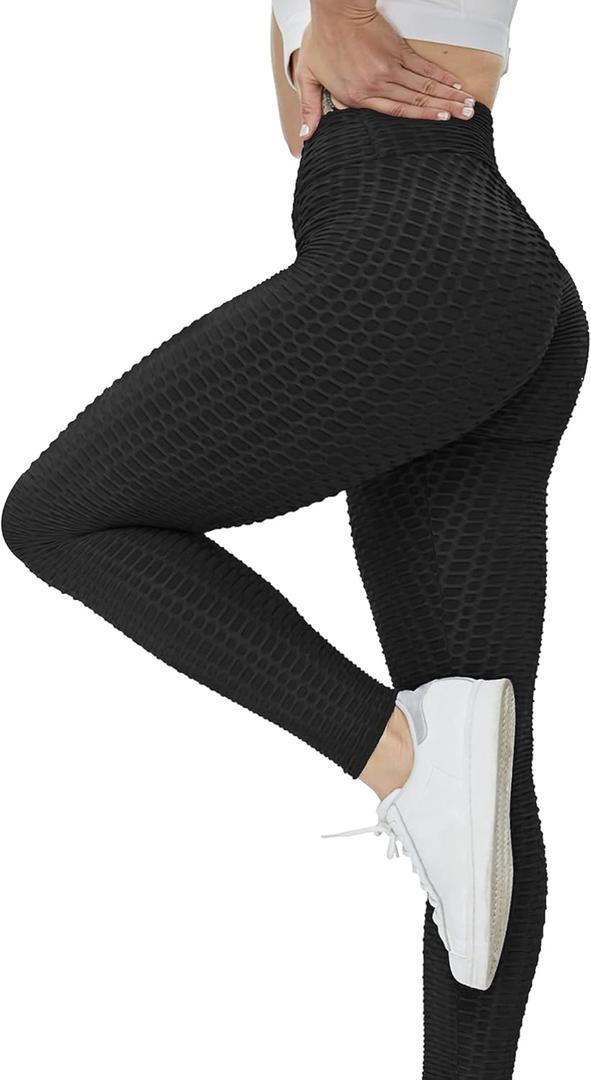 FORLIFE Tiktok Butt Leggings,Butt Lift Leggings Workout Leggings for Women (Medium, Black)