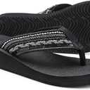 QLEYO Women's Platform Flip Flop with Arch Support, Comfortable Yoga Mat Wedge Flip-Flops, Athletic Walking Thong Slippers for Vacation/Shopping Mall/Wandering/Gathering 10