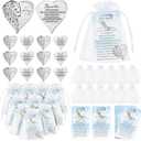 60 Sets Funeral Favors for a Memorial Service Memorial Angel Sign Coins Set Heart Pocket Hug Token Poem Angel Cards Organza Gift Bag Celebration of Life Favors for Family Church Funeral Prayer Gifts