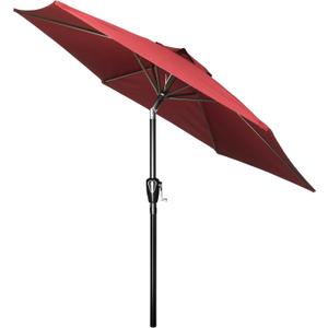 Simple Deluxe 9' Patio Umbrella Outdoor Table Market Yard Umbrella with Push Button Tilt/Crank