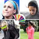 Headbands for Women Non Slip Elastic Sweat Hairbands Soft Fabric Hair Bands Workout Yoga Running Sport Thin Hair Wrap Hair Accessories 8 Pack White One Size