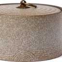 Ceramic Canister,16.9 Oz /500ml Food Storage Jar for Tea,Coffee Beans,Herb,Candy,Spices,Nuts (Stone White)
