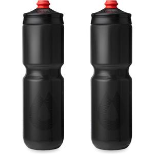 HydraPak Breakaway Surge Lightweight Bike Water Bottle 2-Pack (20oz, 25oz, 30oz) - High Flow, Cycling & Sports Squeeze Bottle