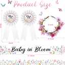Ceenna Wildflower Baby Shower Decorations Baby in Bloom Floral Mom to Be Sash and Dad to Be Pin Flower Crown for Gender Reveals Shower Party Favors Pregnancy Mommy Dress Gift