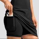 G Gradual 19" Skorts for Woman Knee Length Golf Skirt Long Athletic Tennis Skorts for Women Dressy Casual with Shorts Pockets (Black, XXL)