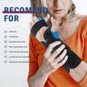FEATOL Resting Hand Splint Stroke Hand Night Immobilizer with Removable Splints- Pain Relief For Carpel Tunnel, Stroke Recovery, Arthritis, Tendinitis-Functional Support Wrist Finger Brace-Left Large-For Men and Women