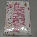 Pink Happy Birthday Balloons Banner, Giant Pink Bow Foil Balloons Number 2 Balloon Party Decor for Girls 2nd Birthday