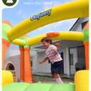 Outfunny Indoor Bounce House with Slide, Inflatable Bouncy House for Kids 3-8, Bounce Area 6'x6', Capacity 300 lb - Green