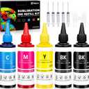 Sublimation Ink Refilled for ET-2800 ET-2803 WF-7210 WF-7720 ET-4700 ET-2760 ET-2850 ET-15000 ET2720 WF7710 ET-4800 ET2650 ET2750 WF2750 WF3620 Printer(BK*2 C*1 M*1 Y*1 All 5 Packs)