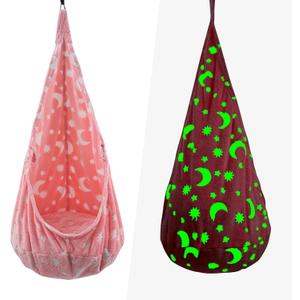 Kids Pod Swing Seat, Sensory Swing Chair with PVC Inflatable Cushion, Hanging Hammock Chair for Indoor and Outdoor Use