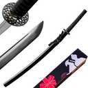 JIHPEN sword, Pure Handmade Samurai Sword, 9260 Spring Steel, 41.31.21 inches, Full Tang Sword Set, Sharp, Black Katana 3 Pack